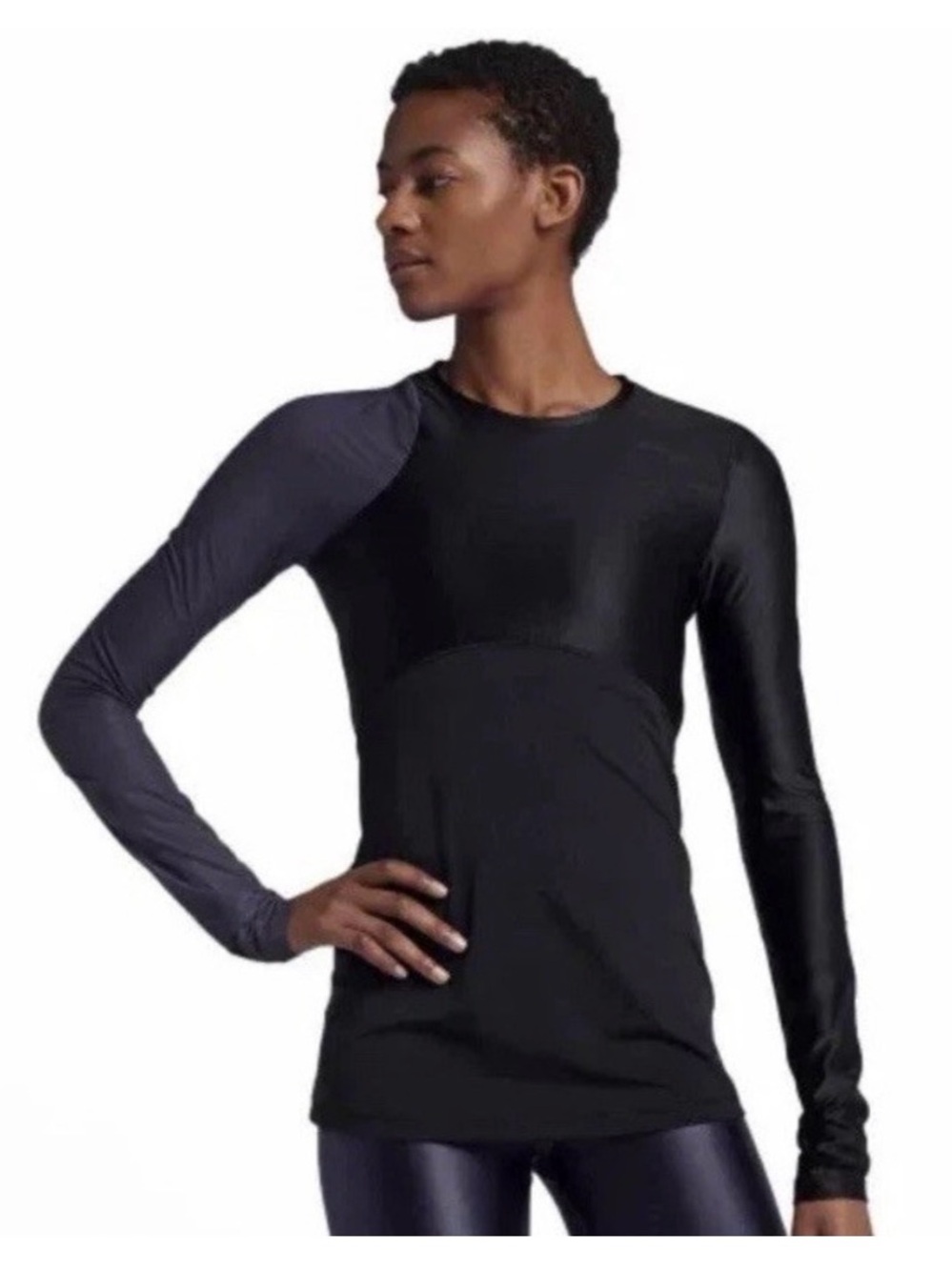 Nike pro hyper cool mesh panel long sleeve performance top black M